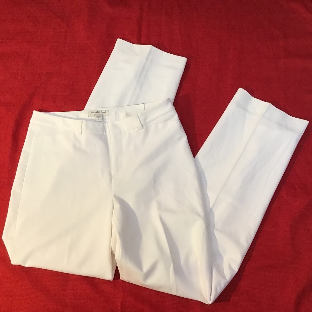 Coldwater Creek Natural Fit White Bootcut Pants